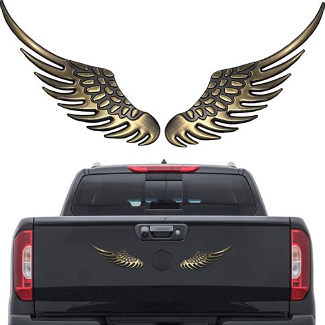 Amazon Dickno Pcs Angel Wings Car Stickers D Alloy Metal Angel