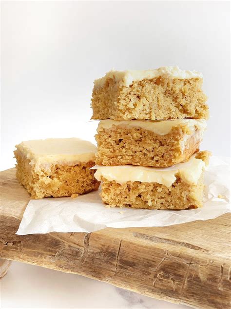 Banana Bread Blondies With Brown Butter Glaze Handful Of Sugar