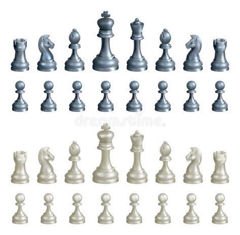 Chess Pieces Set Stock Vector Illustration Of Design 29314282