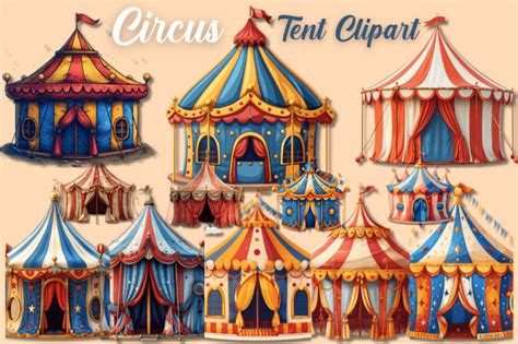 Circus Tent Clipart Graphic by tshirtado · Creative Fabrica