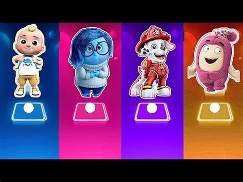 Cocomelon Inside Out Sadness Paw Patrol Marshall Oddbods Newt