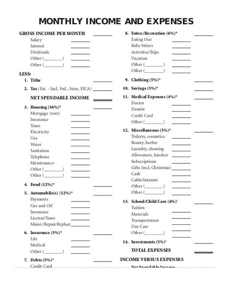 Sample of monthly family budget - adventuresfery