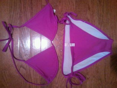 Purple Victorias Secret M String Bikini Triangle