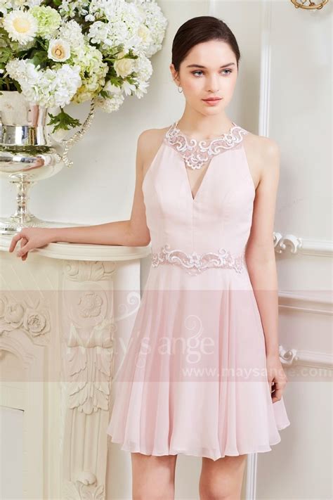 Robe Cocktail Rose Poudre Courte Atelier Yuwa Ciao Jp