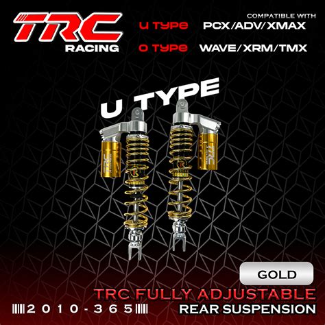 TRC Racing 365mm Fully Adjustable CNC Shock Suspension For PCX ADV XMAX