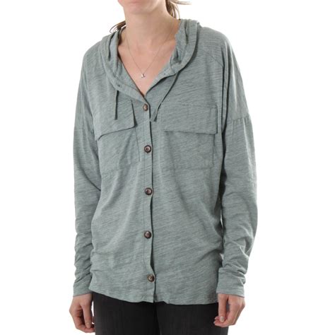 Volcom Trigg Her Button Down Hoodie Womens Evo Outlet