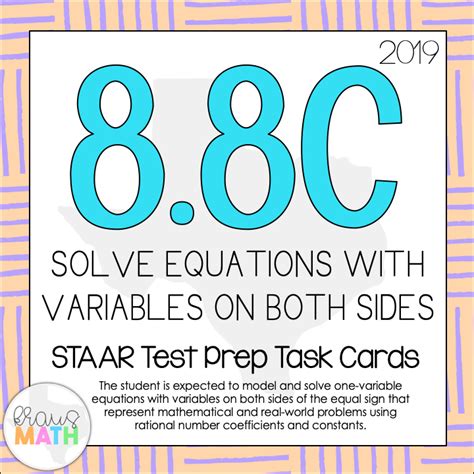 Solving Multi Step Equations With Variables On Both Sides Guided Notes