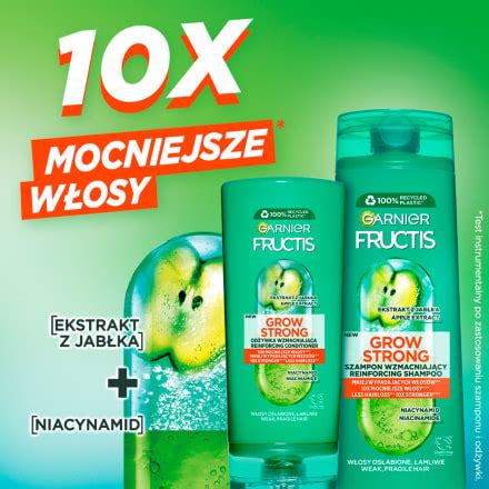 GARNIER FRUCTIS Grow Strong szampon wzmaniający do włosów osłabionych i