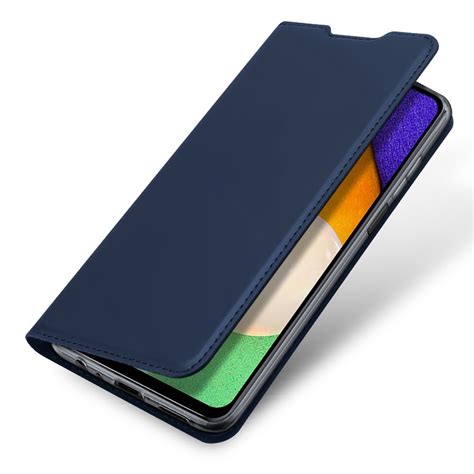 Dux Ducis Slim Bookcase Hoes Samsung Galaxy A13 4G Blauw