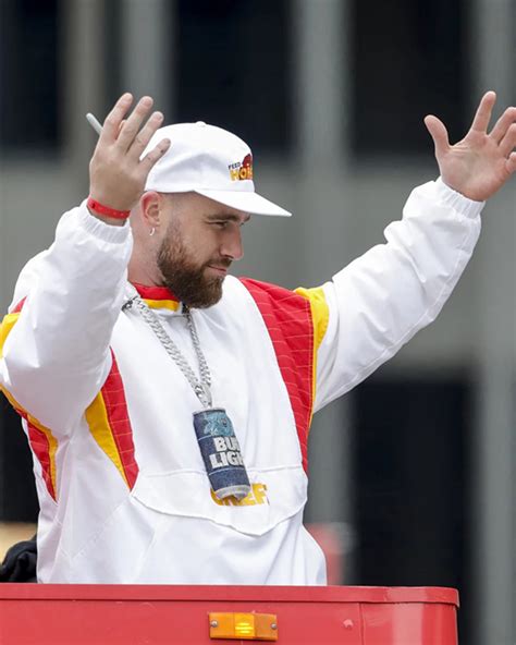 Travis Kelce Super Bowl Parade Jacket | California Outfits