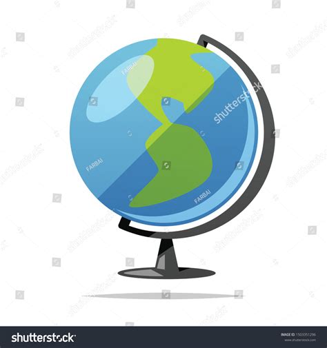 Globe Map Model Vector Isolated Illustration Stock Vector Royalty Free