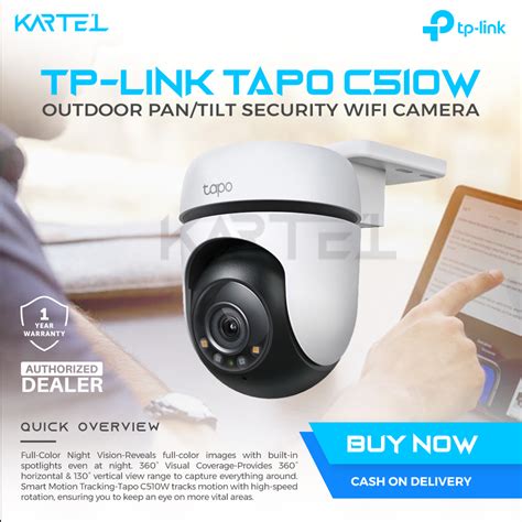 TP LINK TAPO C510W 2K Resolution Outdoor 360 Pan Tilt Security WiFi IP