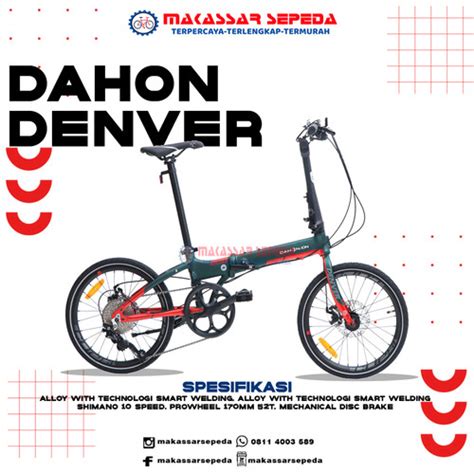 Jual Sepeda Lipat Dahon Ion Denver Alloy Speed Discbrake Kota