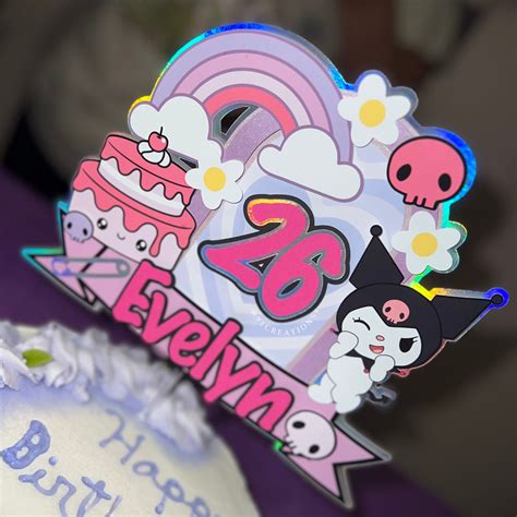 Kuromi Cake Topper Kawaii Birthday Kuromi Birthday Decoration Kuromi