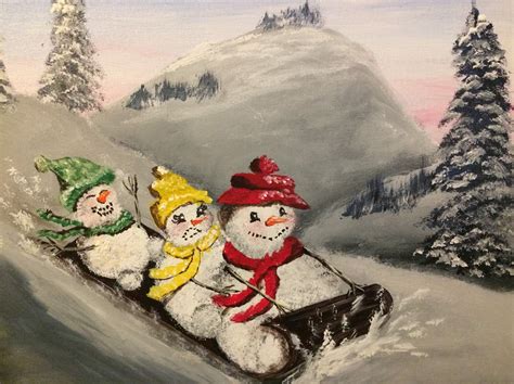 Sledding Snowmen