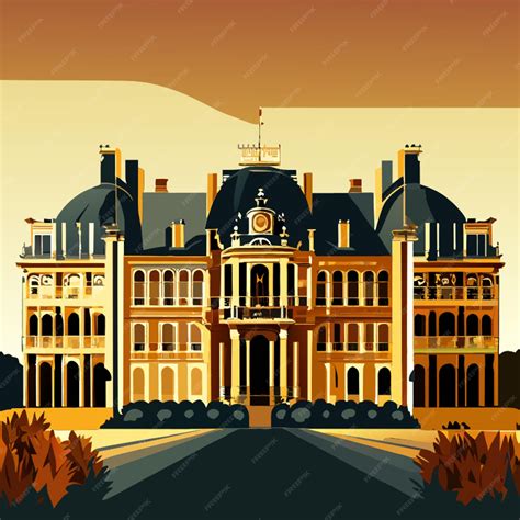 Premium Vector Palace Of Versailles Vector Illustration