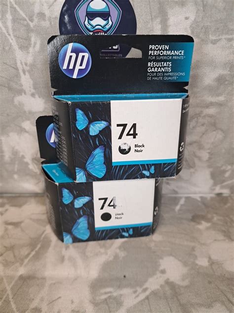 Lot Of Two Genuine Hp 74 Cb335wn Black Ink Exp May 2017