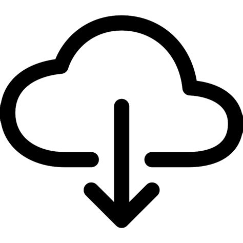 Cloud Download Outline Vector SVG Icon - SVG Repo