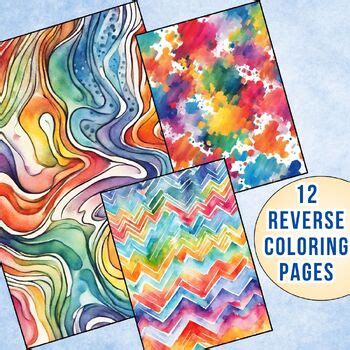 12 Captivating Pattern Designs Reverse Coloring Pages Unleash Your