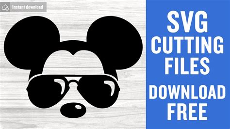 Mickey Mouse Sunglasses Svg Free Cut File For Cricut YouTube