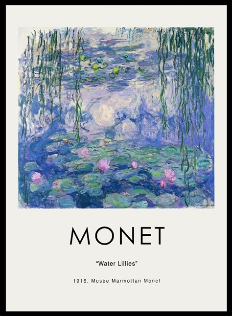 Water Lillies By Monet Print X Inches X Cm Claude Monet