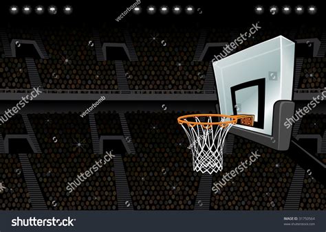 Vector Basketball Arena Background Stadium Lights Stock Vector (Royalty ...