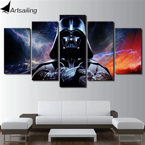 Star Wars Wall Paint Wars Star Canvas Wall Painting Piece Livingroom ...