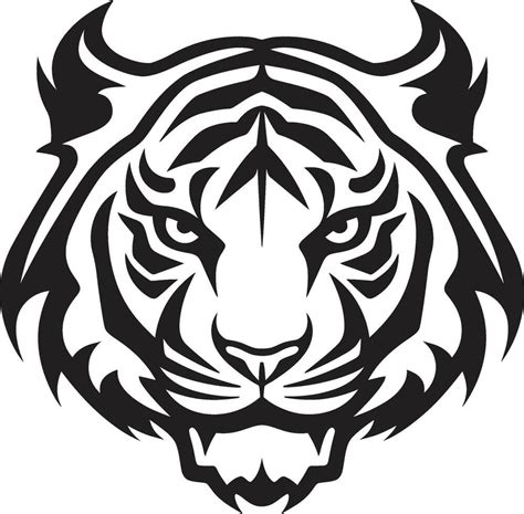 Ferocious Tiger Vector Roar Digital Power Tiger Stripes in Vector ...