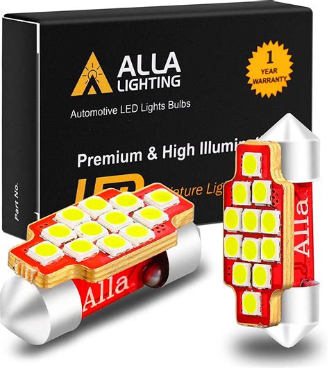 Alla Lighting CANBUS Festoon DE3021 DE3175 LED Bulbs 31mm LED DE3022