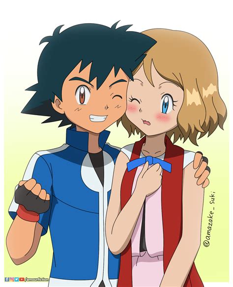 Pokemon Ash And Serena Hug