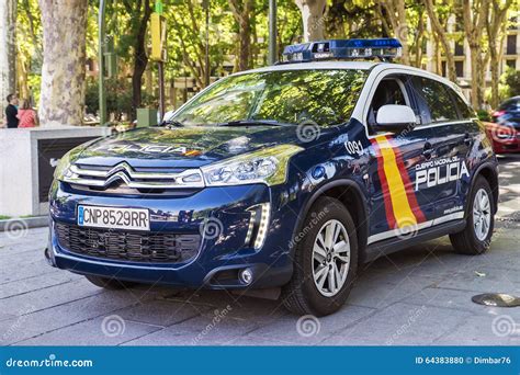 MADRID SPAIN SEPTEMBER 11 The Police Car Citroen Editorial Image