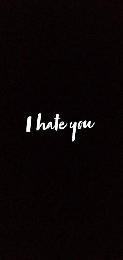 Download I Hate You Cursive Lettering Wallpaper