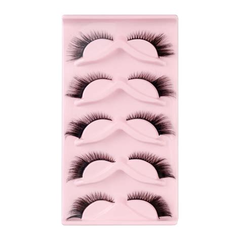 BAIMA Cat-Eye False Eyelashes - 5 Pairs, Longer & Darker Stems, One