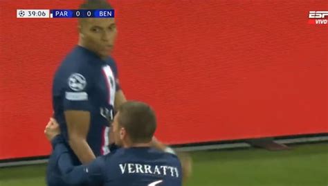 GOL Kylian Mbappé PSG vs Benfica por Champions League EN VIVO vía