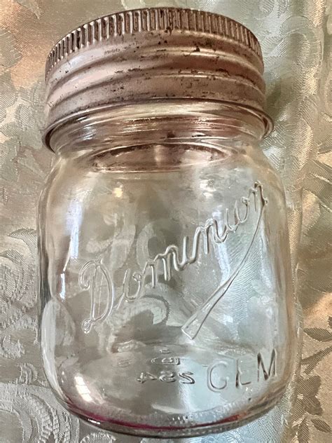 Rare Vintage Dominion Gem Pint Canning Jar Etsy