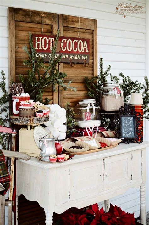 Front Porch Hot Cocoa Bar Holiday Inspiration Hoosier Homemade