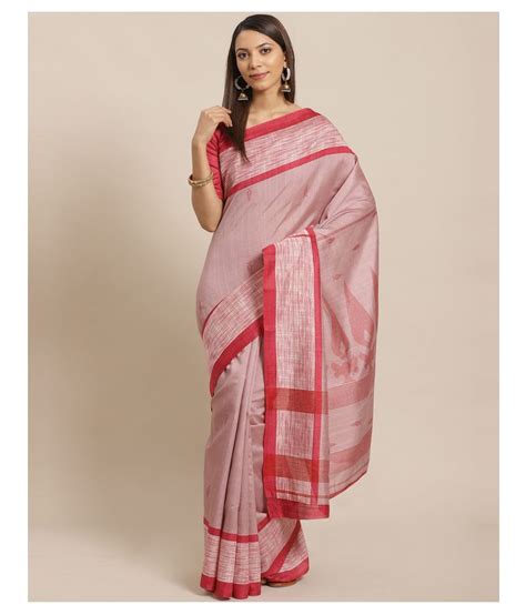 Sherine Pink Bhagalpuri Cotton Saree Buy Sherine Pink Bhagalpuri