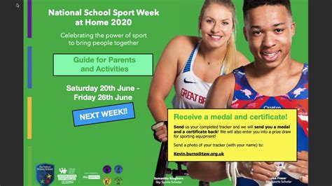 National School Sport Week 2020 Youtube