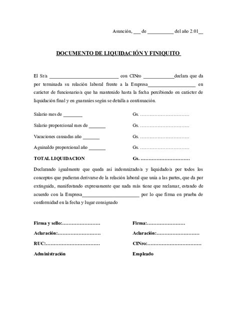 Doc Documento De LiquidaciÓn Y Finiquito