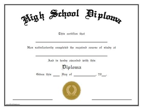 Free High School Diploma Templates – planner template free