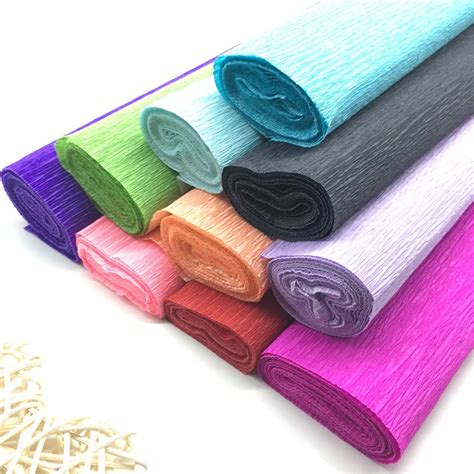 Cm Colored Crepe Paper Roll Origami Crinkled Crepe Paper Craft