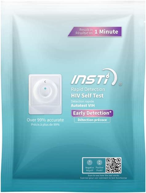 Insti Hiv Self Test Rapid Hiv Test Kit At Home With 1 Minute Results