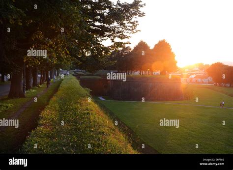 city walls Lucca Italy Stock Photo - Alamy