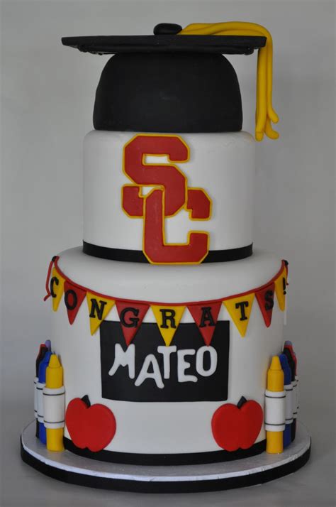 Usc Grad Cake Blue Cupcake