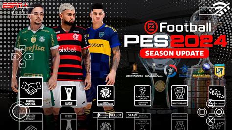 SAIU EFOOTBALL PES 2024 PPSSPP SUL AMERICANO e BRASILEIRÃO ATUALIZADO