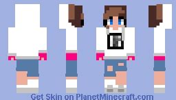 Brown Girl With Hoodie Minecraft Skin