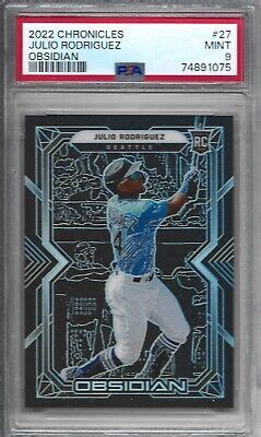 Panini Chronicles Obsidian Julio Rodriguez Rc Psa Mint