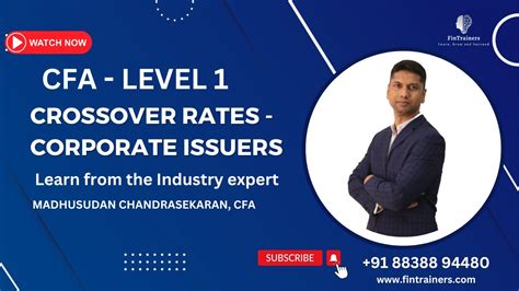 Crossover Rates Corporate Issuers CFA Level 1 YouTube