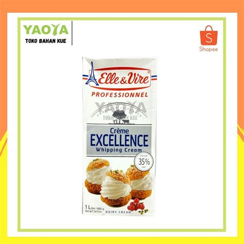 Jual ELLE VIRE EXCELLENCE WHIPPING CREAM 1 LITER Shopee Indonesia