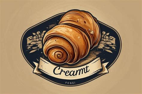 Plantilla Vectorial De Diseño De Logotipo De Croissant Foto Premium